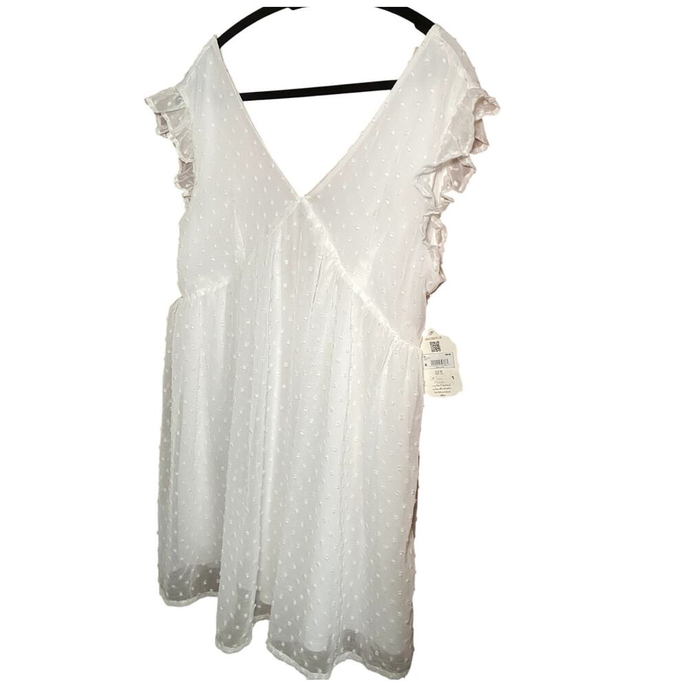 Alterd State - White Polka Dot - Ruffle Tie Dress